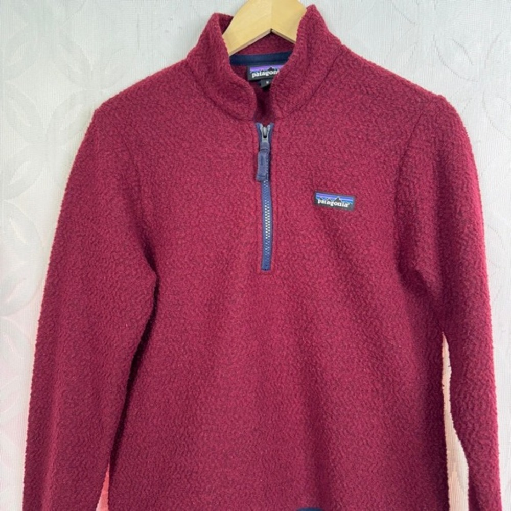 Patagonia Women's Woolyester Fleece Pullover Jacket Oxide Red Size Medium - Picture 4 of 9
